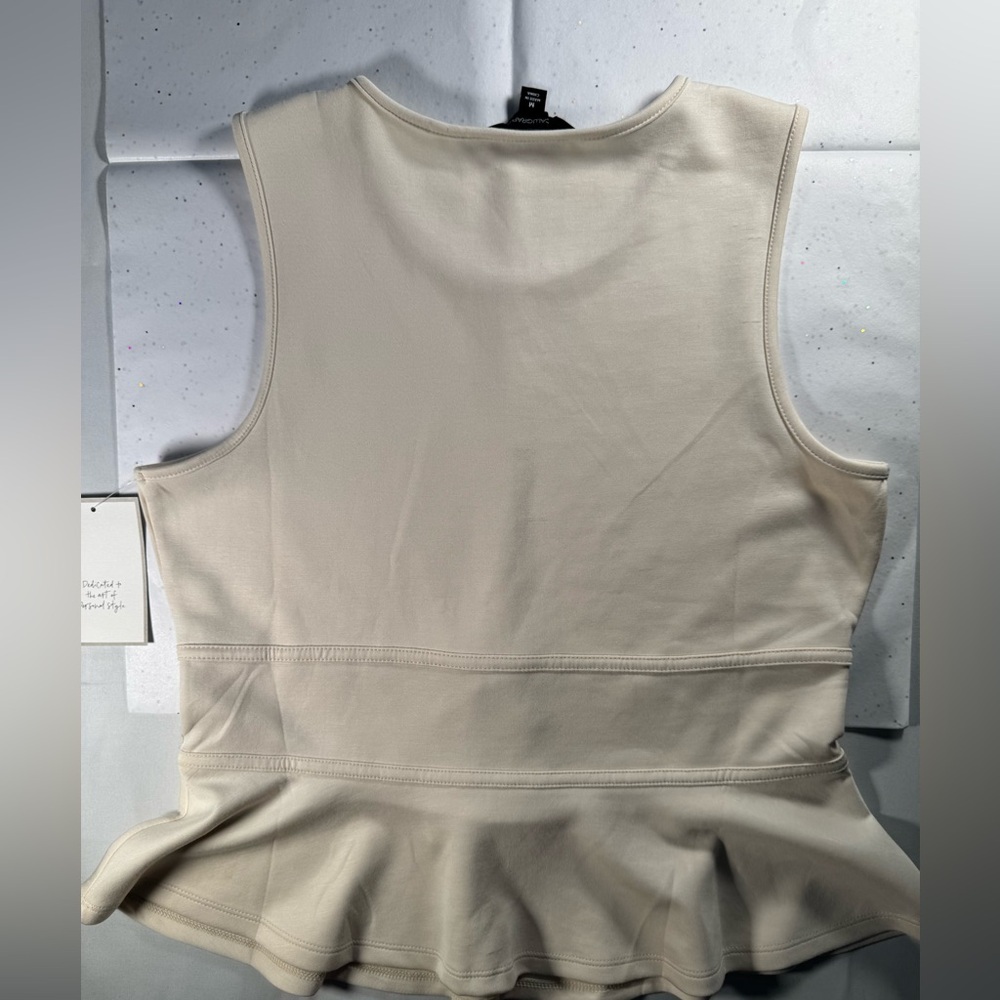 Calligraphie Cream Sleeveless Top - Picture 4 of 4